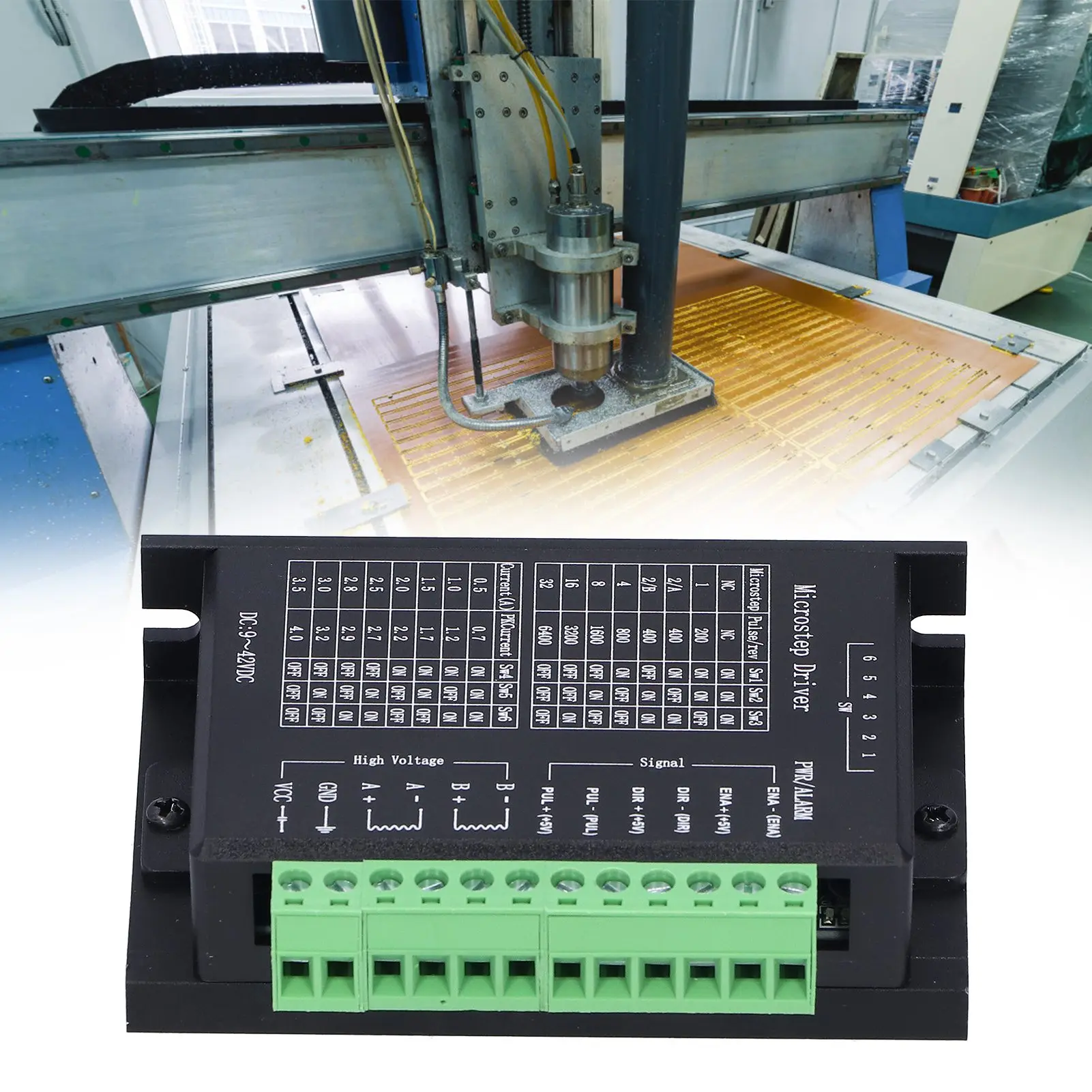 CNC Engraving Machine Driver Stepper Motor Driver 1  CNC Engraving Machine Mechanical Equipment TB6600 4A DC9‑40V