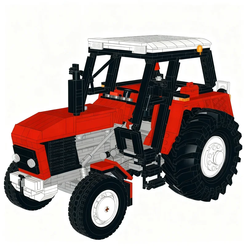 1089-teiliges MOC Kreatives Ursus 912 Rotes Modell Benutzerdefiniertes Puzzle DIY Ideen Spielzeug Geburtstagsgeschenk Montage-Bausteine Geschenke