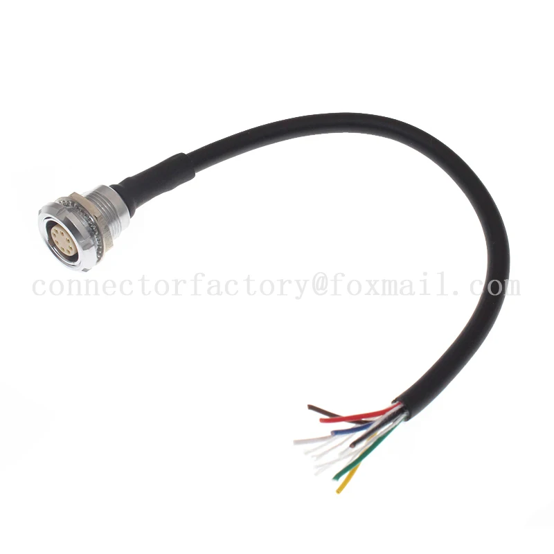 EGG EEG ECG 1B Aviation Metal Push Pull Self-locking Connectors Female Sockets With Shielded Cable 2 3 4 5 6 7 8 10 12 14 16 Pin