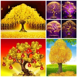 5D pittura diamante fai da te diamante mosaico moderno albero dei soldi d'oro immagine di strass punto croce ricamo albero della vita Decor