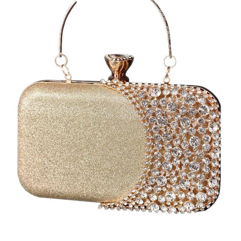 

Diamond-embedded evening clutch, black elegant dress bag, wedding banquet mother's handbag, cheongsam evening dress bag