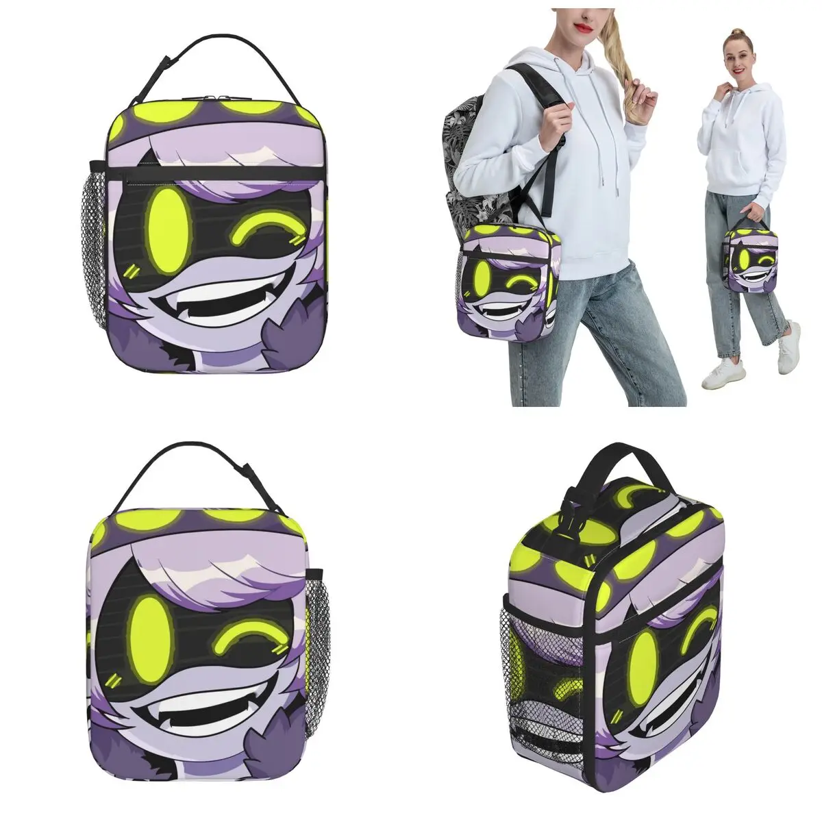 Murder Drones TV Series Insulated Lunch Bag Lizzy Food Bag Portable Cooler Thermal Lunch Boxes For Work