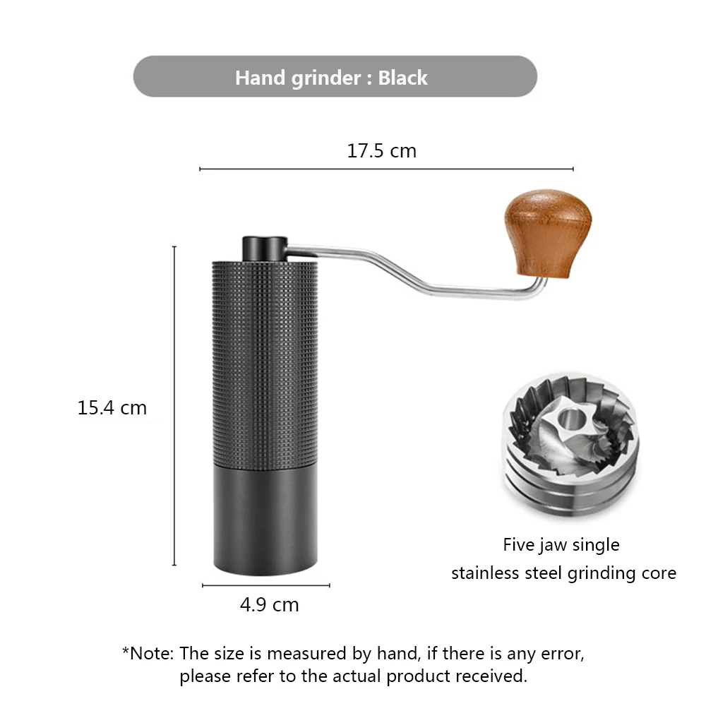 Chestnut Manual Coffee Grinder Burr Inside High Quality Portable Hand Grinder With Double Bearing Positioning