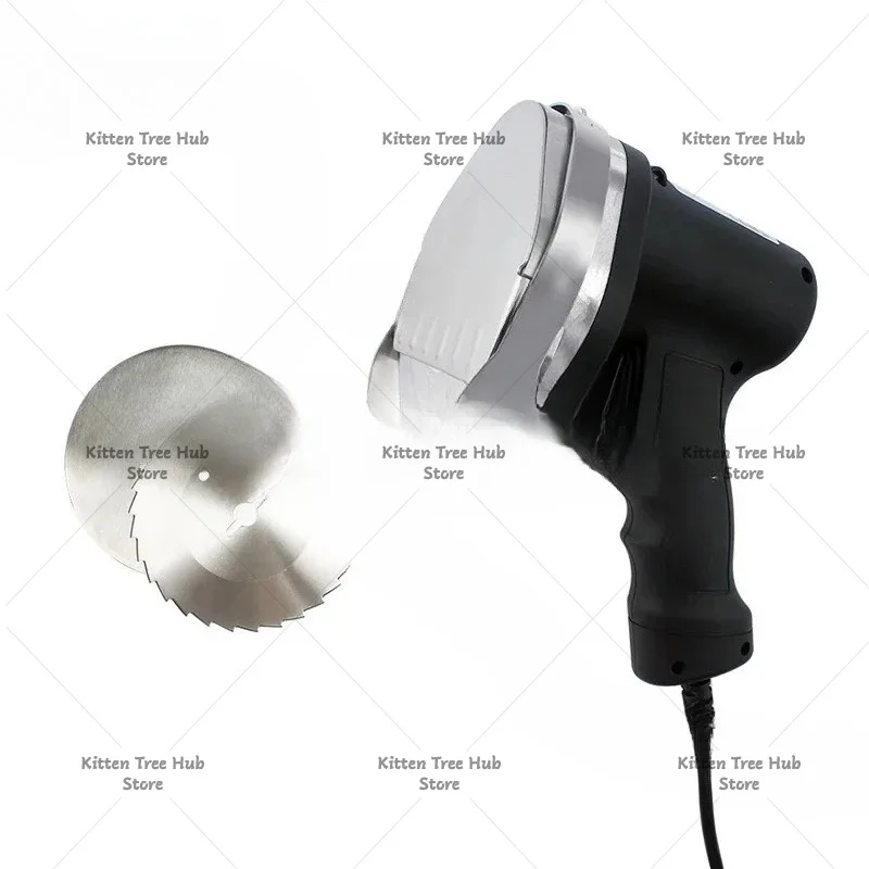 Electric Kebab Slicer Doner Knife Shawarma Cutter Handheld BBQ Roast Meat Cutting Machine Gyro Knife 220-240V 110V Two Blades