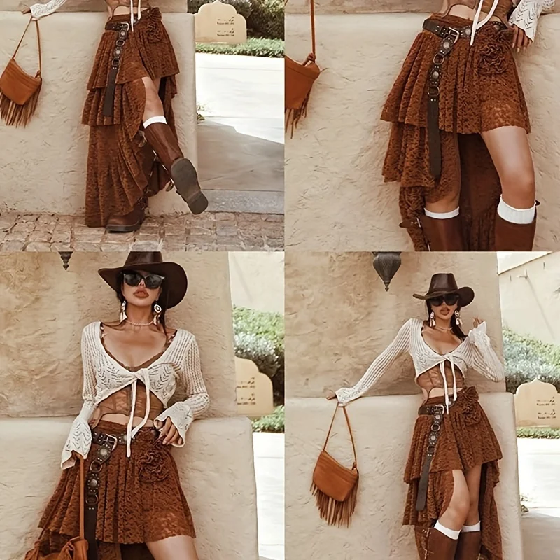 1pc Women's Belt, Fashionable Retro Rivet Ethnic Style Belt,  Versatile Dress, Waist-cinching Shirt, Sweater Decoration Belt image 6