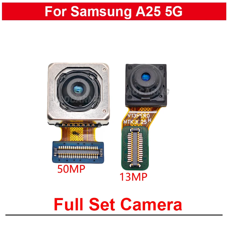 For Samsung Galaxy A25 5G A256 Front Camera 13MP+ Ultra-Wide Rear Macro Back Main Camera Flex Cable 50MP Replacement Parts