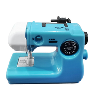 LARSU-Portable Sewing Machine Plastics Pink/Blue/Red Home Sewing Accessories Household Crafting Mini Electric Sewing Machine