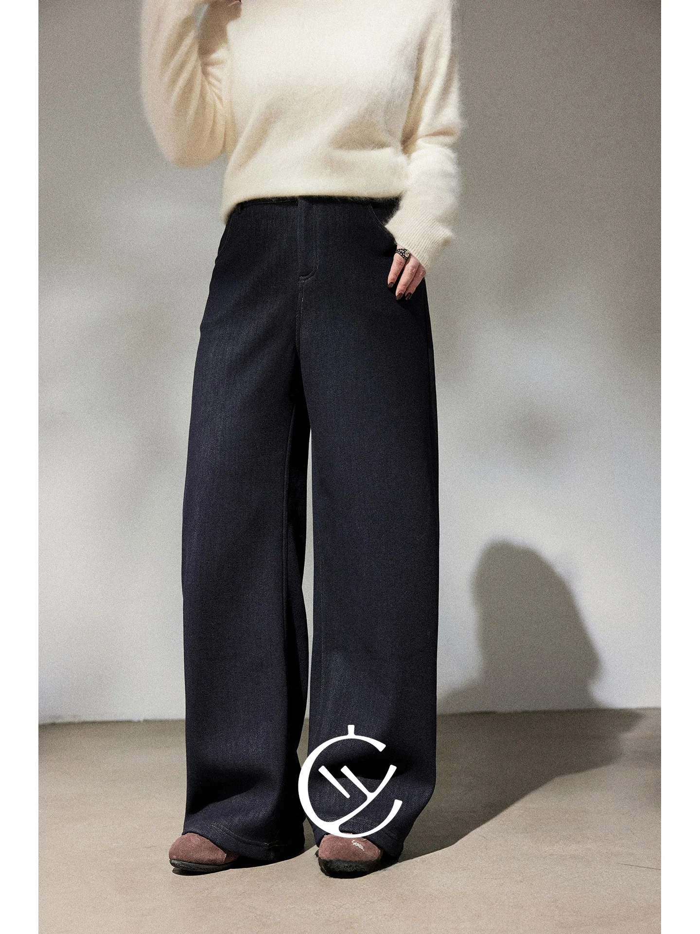 

Прямые джинсовые брюки с высокой талией, большие размеры, зимние новые повседневные хлопковые женские джинсы с высокой талией, бедра