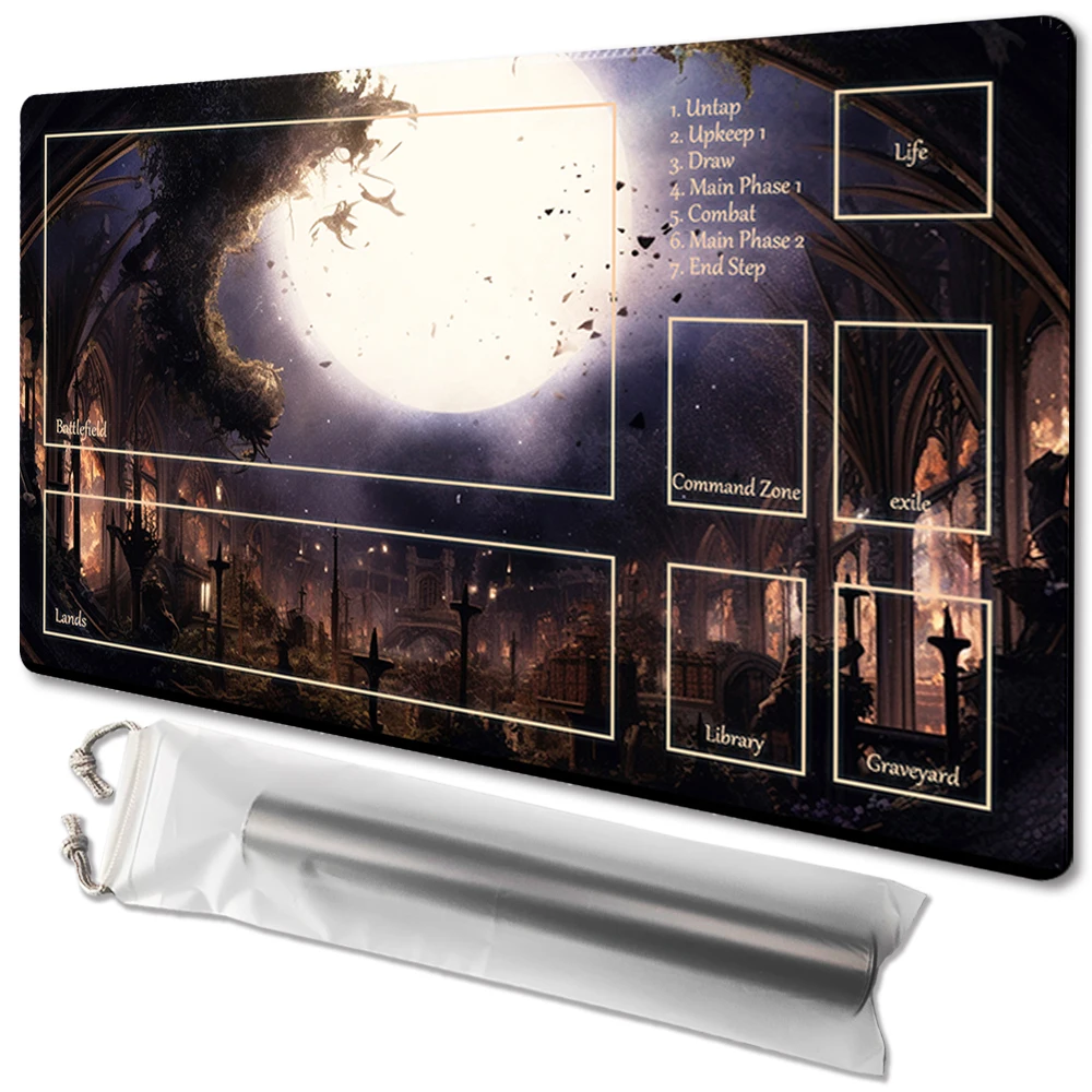 

sunlight- Board Game TCG Playmat Table Mat Game Size 60X35 CM Mousepad Compatible for MTG CCG