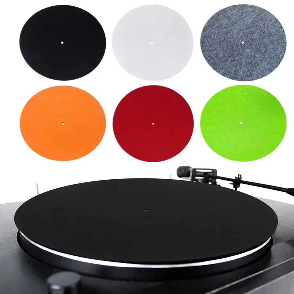 Audiophile 3mm Thick Felt Turntable Platter Mat Anti-Static Anti-Vibration Slipmat for LP Vinyl Record Players
