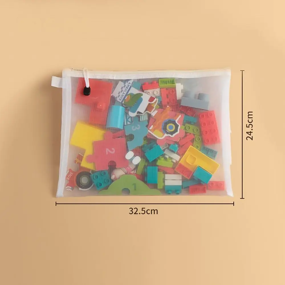 1/3/5PCS Cosmetic Organization Mesh Zipper File Bag PVC A4/A5/A6 Mesh Bag Document Folder Moisture-proof Cosmetic Bag