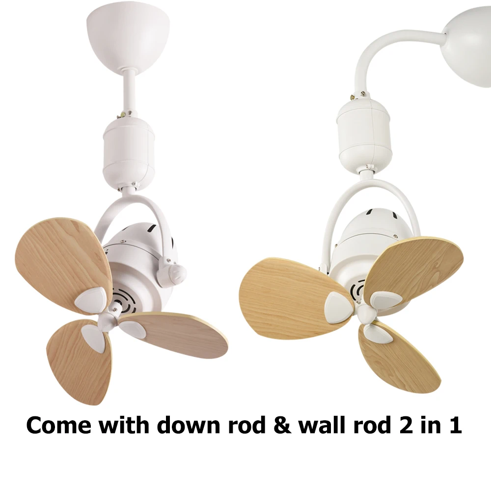 Unique Singapore Style Decorative 16 Inch Small Size Room Wall Mounted Orbit Oscillating Corner Ceiling Fan for Awkward Spaces