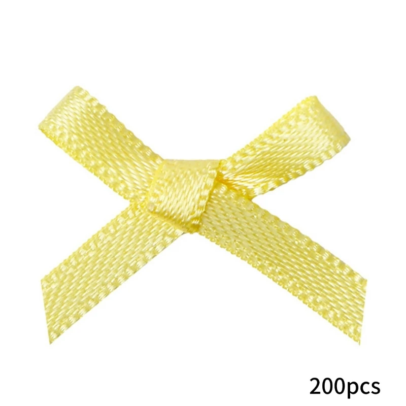 200 pezzi nastro raso piccole dimensioni, bowknot, lavoro manuale, mini fiocchi, decorazione per feste fai da te, per