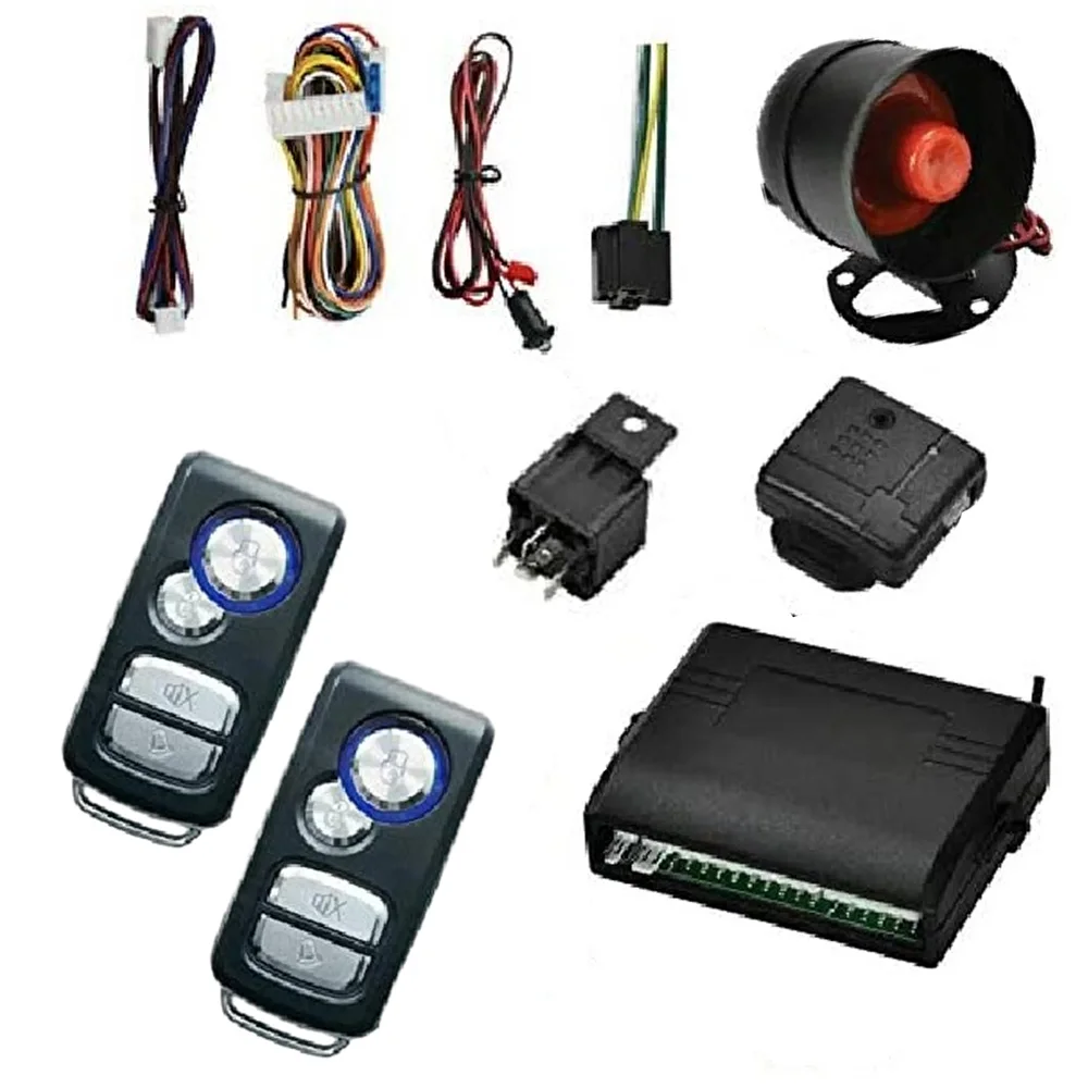 

12V Universal Car Central Lock Auto Remote Central Kit Vehicle Door Lock with 2 Remote Controller Siren Keyless Entry System