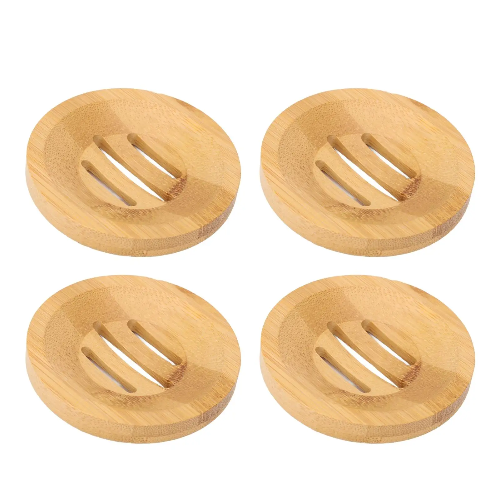 

Bamboo Soap Holder with Clear Texture - Delicate, Drainable, Water Tolerant - 8cm Diameter - Light Fragrance - Ideal for