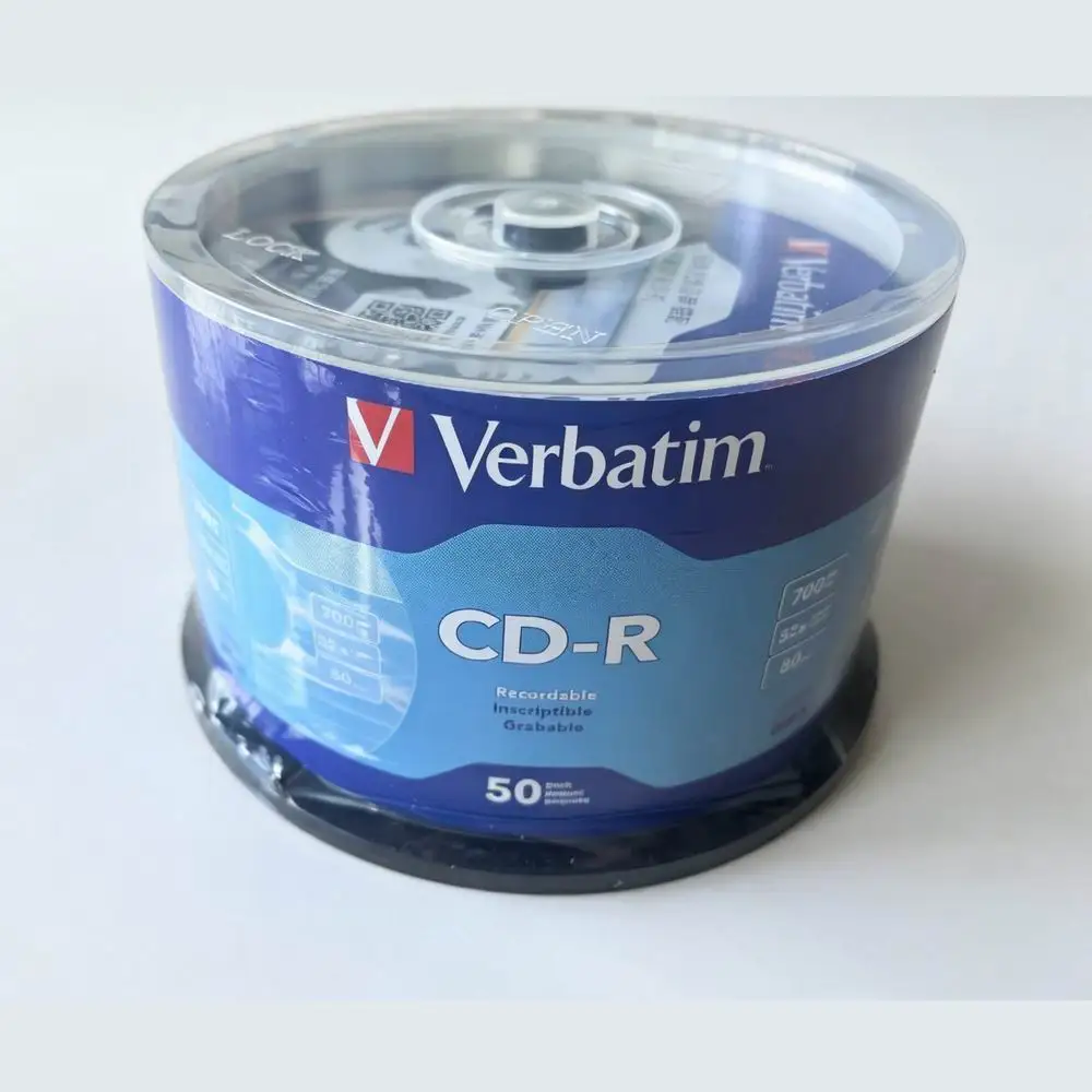 Verbatim CD-R Disc Blank Zilver CD Disk CDR Schijven 80min 700MB 52X 50Pack