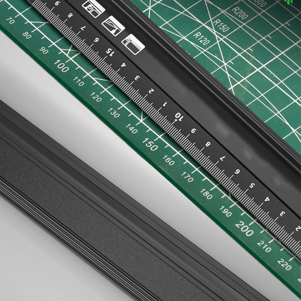 Anti Bleeding Aluminium Ruler with Raised Grip and Non Slip Backing Offering Precise Line Drawing and Stable Cutting Support