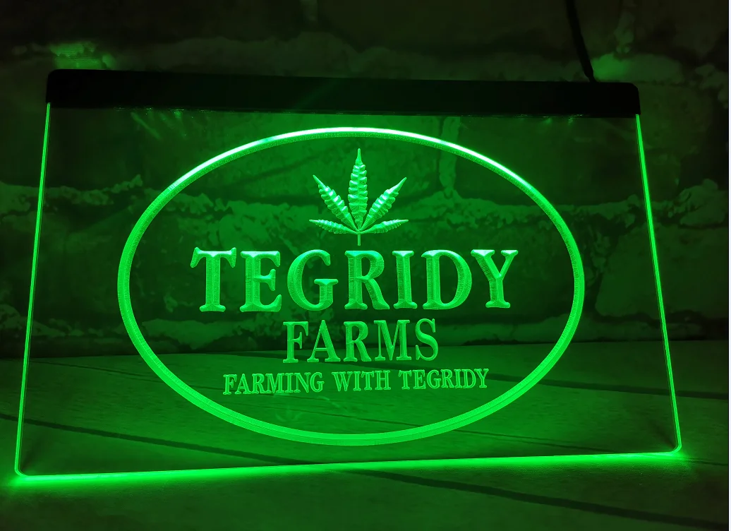 Tegridy Farms Neon Sign Decor Wall Decoration 3D Carving Led Luminous Signs