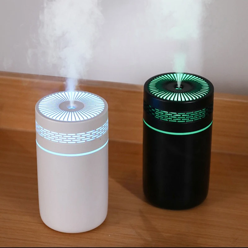 

Portable LED light 250ml Spray Mist humidifier Double Wet Mini air humidifier