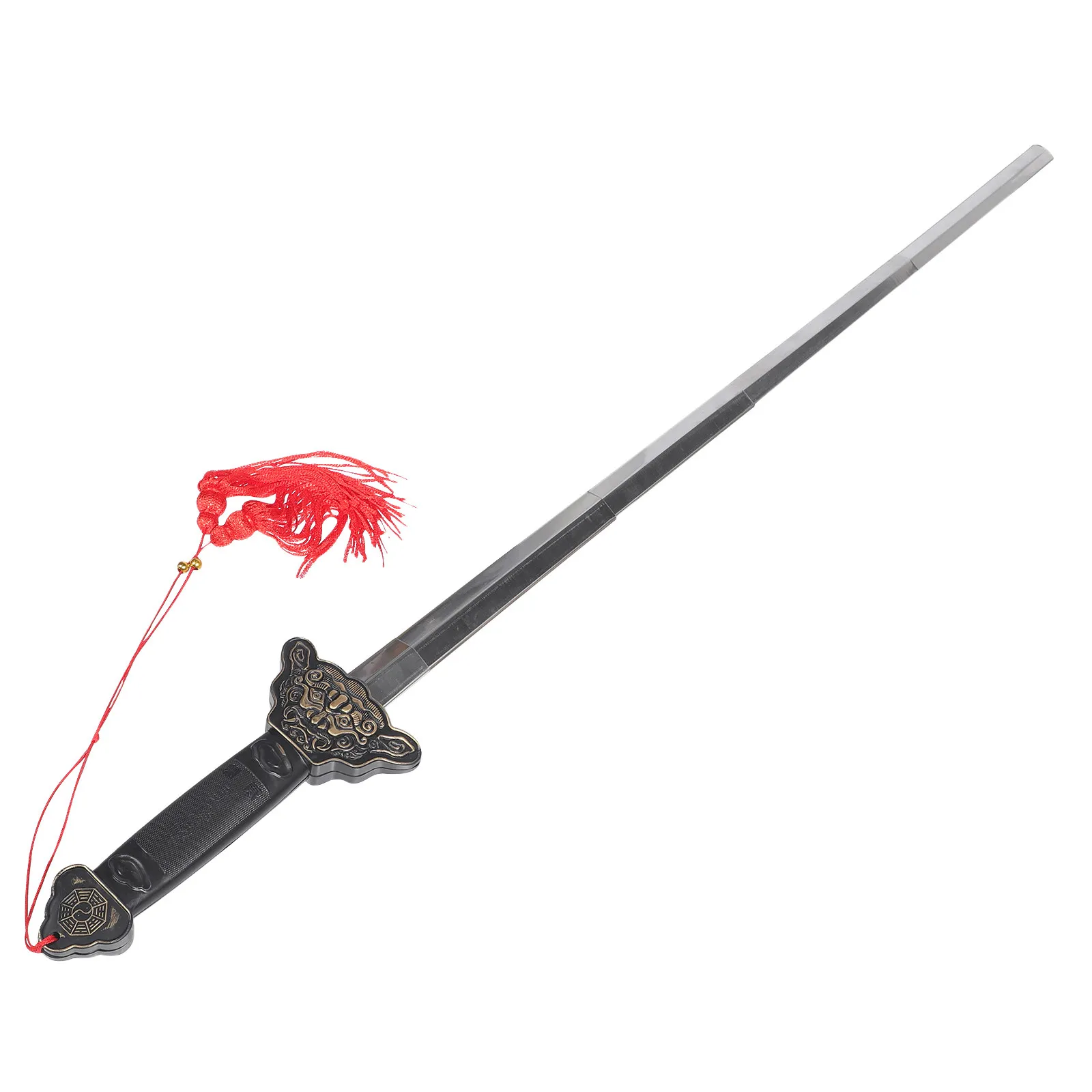 Retractable Martial Arts Training Staff Stainless Steel Extendable Practice Prop Portable Performance Set