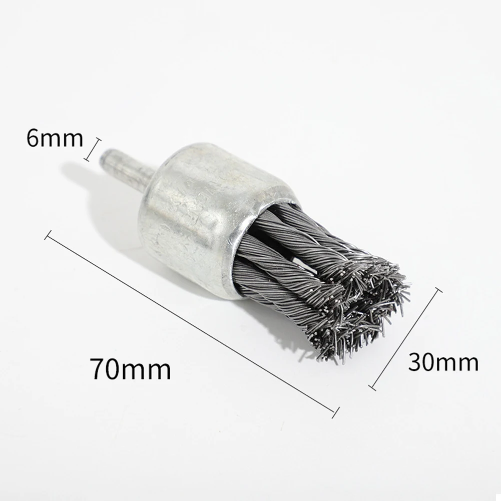 2PCS 19/30mm Steel Wire Brush Tist Knot Wheel Polishing Rotary Tools Metal Rust Removal Brush Grinder Polishing Tool ﻿