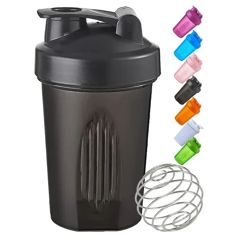 Custom Logo Shaker Cup 100pcs 400ml Leak-Proof BPA-Free Mixing Bottle with Ball for Protein Shakes Milkshakes and Sports Drinks