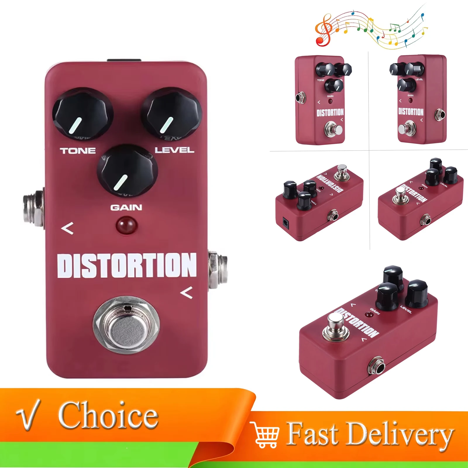 KOKKO FDS‑2 Mini Distortion Guitar Effect Pedal Compact Stompbox Guitar Accessories for Guitar Enthusiasts Band Performance
