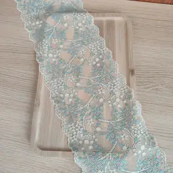 YE1001-1 40-3 14cm green lace trim for underwear, Pressed Lace Clothes Sskirt Underwear Sewing Accessories