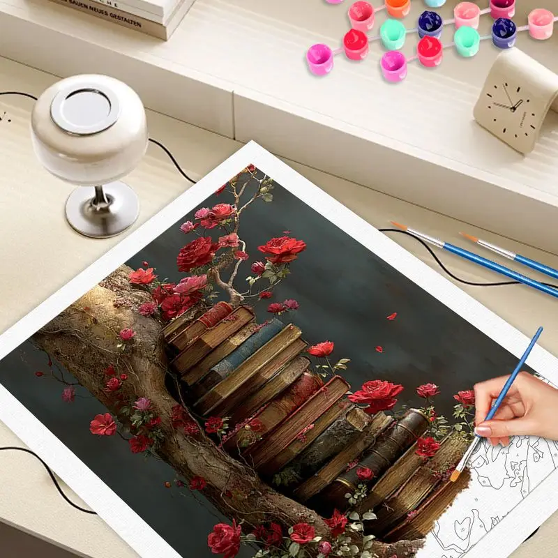 

CHENISTORY Pictures By Number Flowers Landscape Kits Painting By Number DIY Frame Modern Drawing On Canvas HandPainted Art Gift