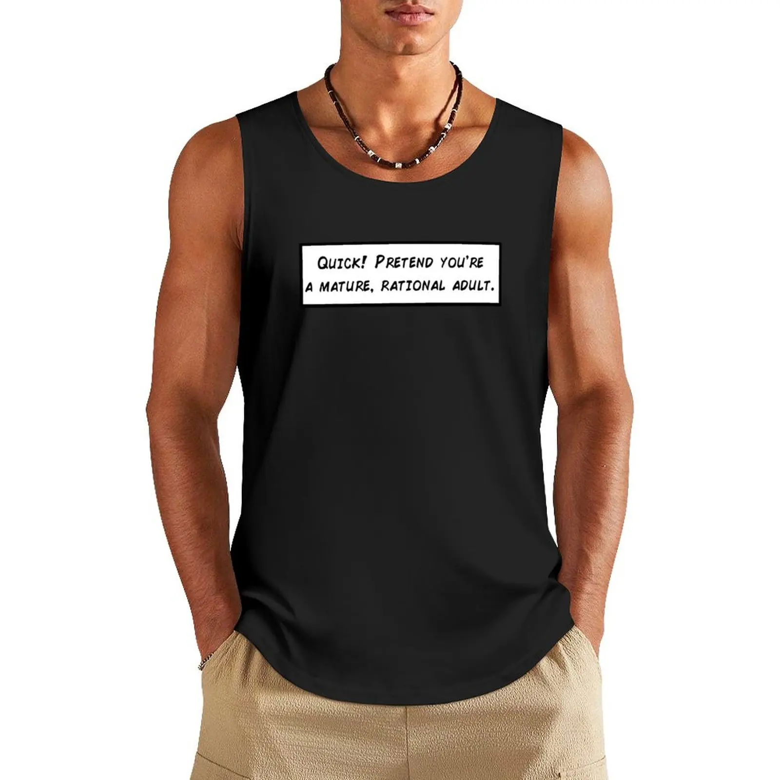 

Mature, Rational Adult Tank Top gym accessories man t shirt gym Men's t-shirts men gym clothing