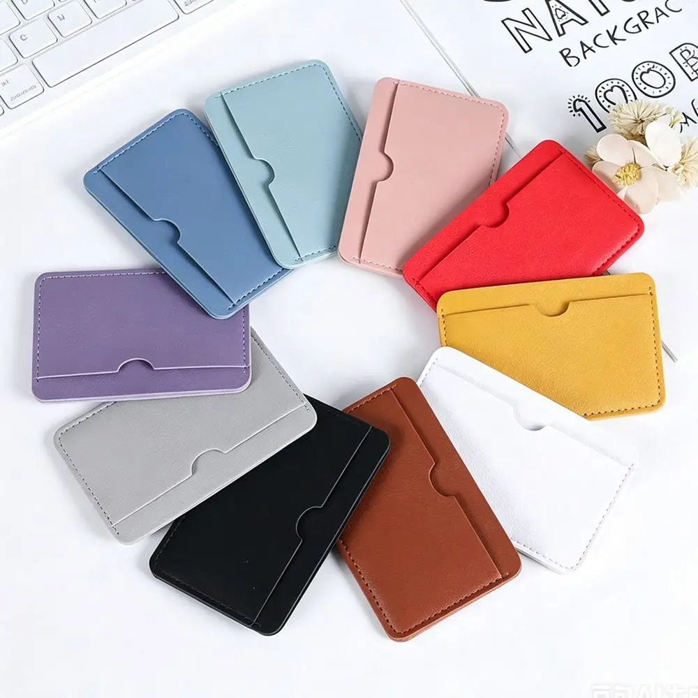 Ultra Slim PU Leather Card Holder Smooth Texture Portable Lightweight Credit Card Case Compact Mini Bank Card Holder Daily Carry