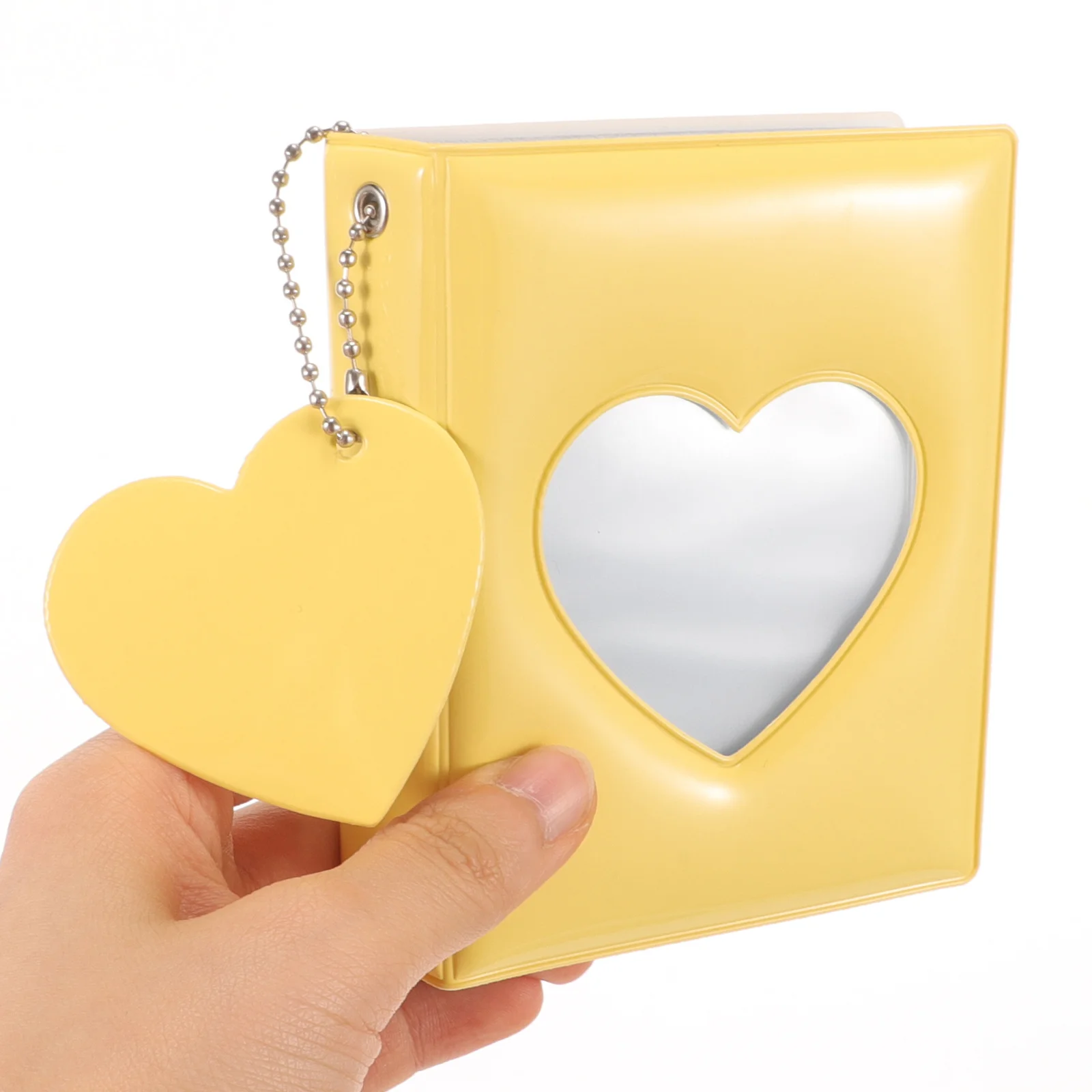 

3 Inch Photo Album Mini Photocard Binder Compact Picture Album Book Cute Hollow Love Design Safe Stable Photo Card Storage