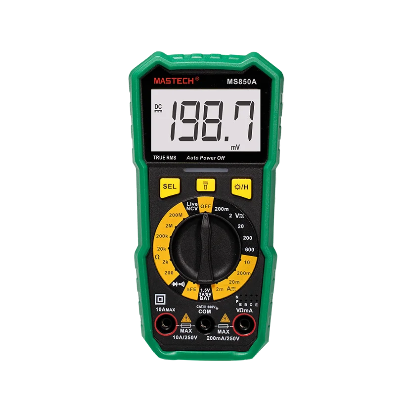 Imagem -05 - Mastech-medidor Multímetro Digital Auto ac dc Votage Tester Ohm Amperímetro Atual Ferramenta Detector True Rms Ms850a Ms850b Ms830c Ms830d