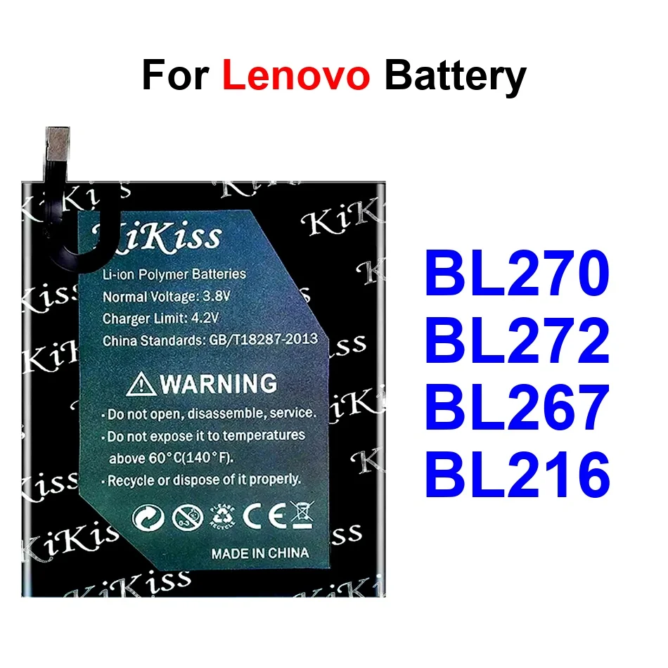 

Аккумулятор для мобильного телефона Safe BL267 BL216 BL270 4200-4900 мАч для Lenovo K6 K33a48 K33b36 K33b37 Note POWERK6 X910 Vibe Z Plus