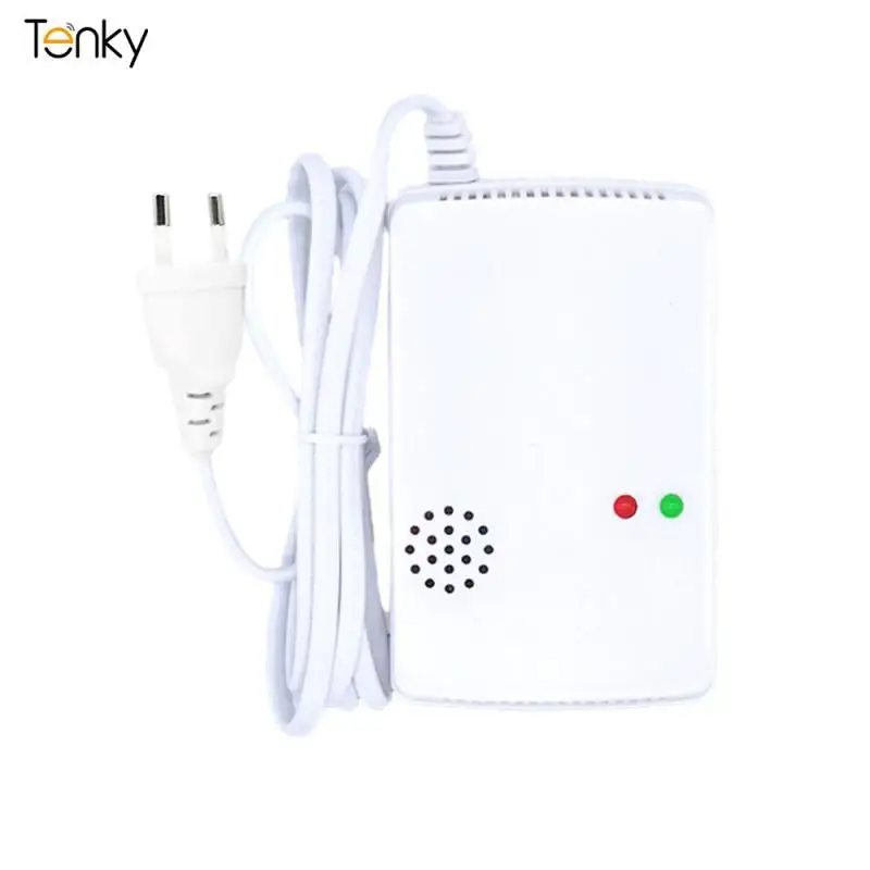 Autônomo Natural e Liquefeito Gás Detector De Vazamento, Gás Combustível Alarme Sensor, Plug UE, Home Security