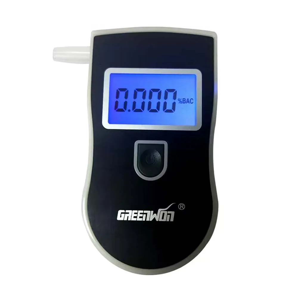 GREENWON Portable Breathalyzer Analyzer Detector Digital LCD Alcohol Breath Tester AT-818P