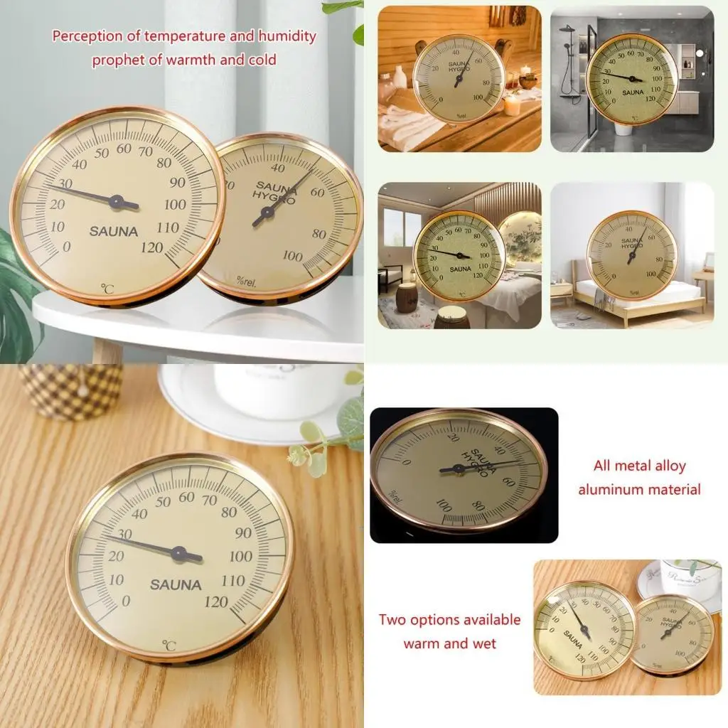 

Y1UD Wall Mount Thermometer Hygrometer Humidity Meter Gauge for Room