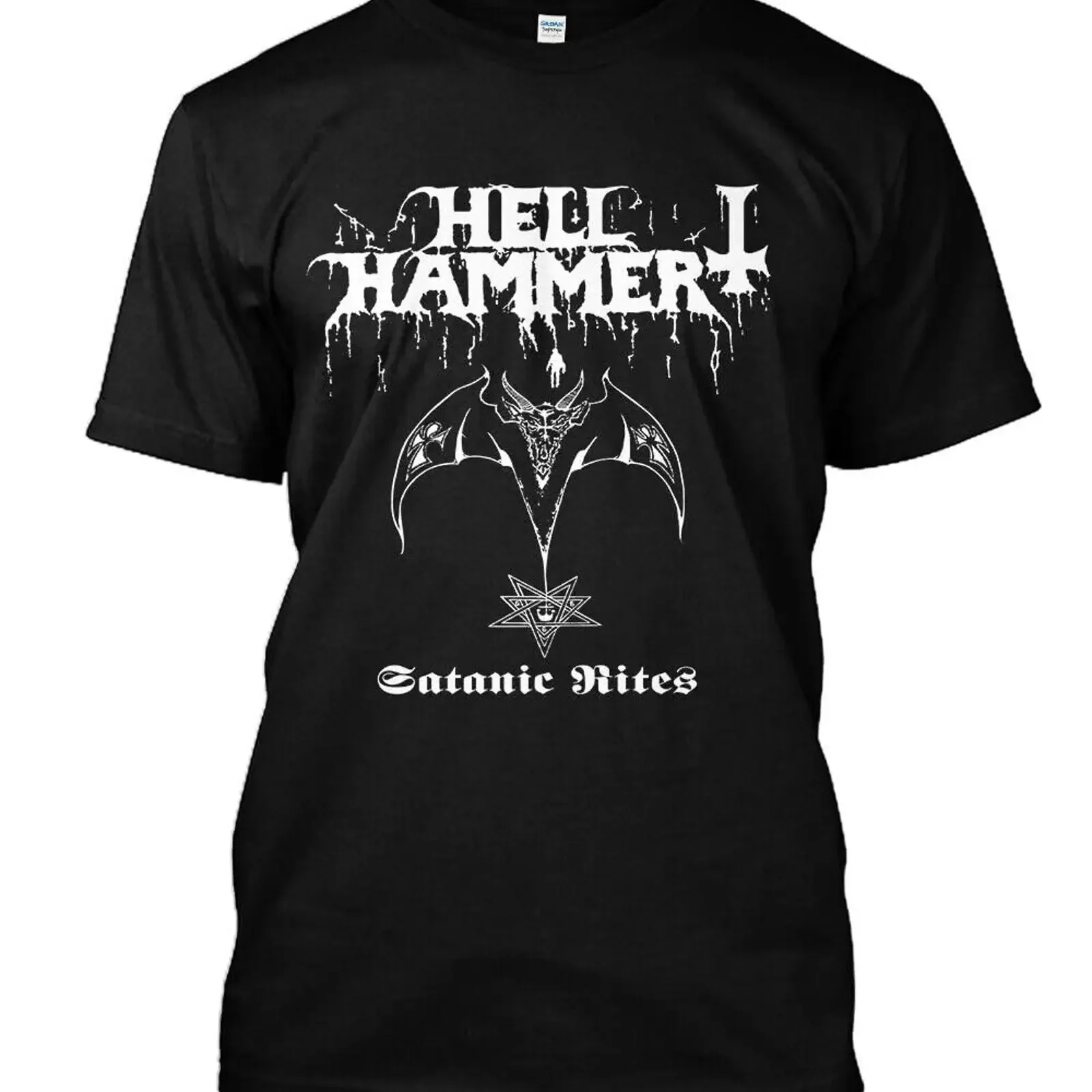 NWT 8199 Hellhammer Satanic Men T Shirt Size S 4XL Black vintage Washed fashion Breathable Soft designer clothes Stretched