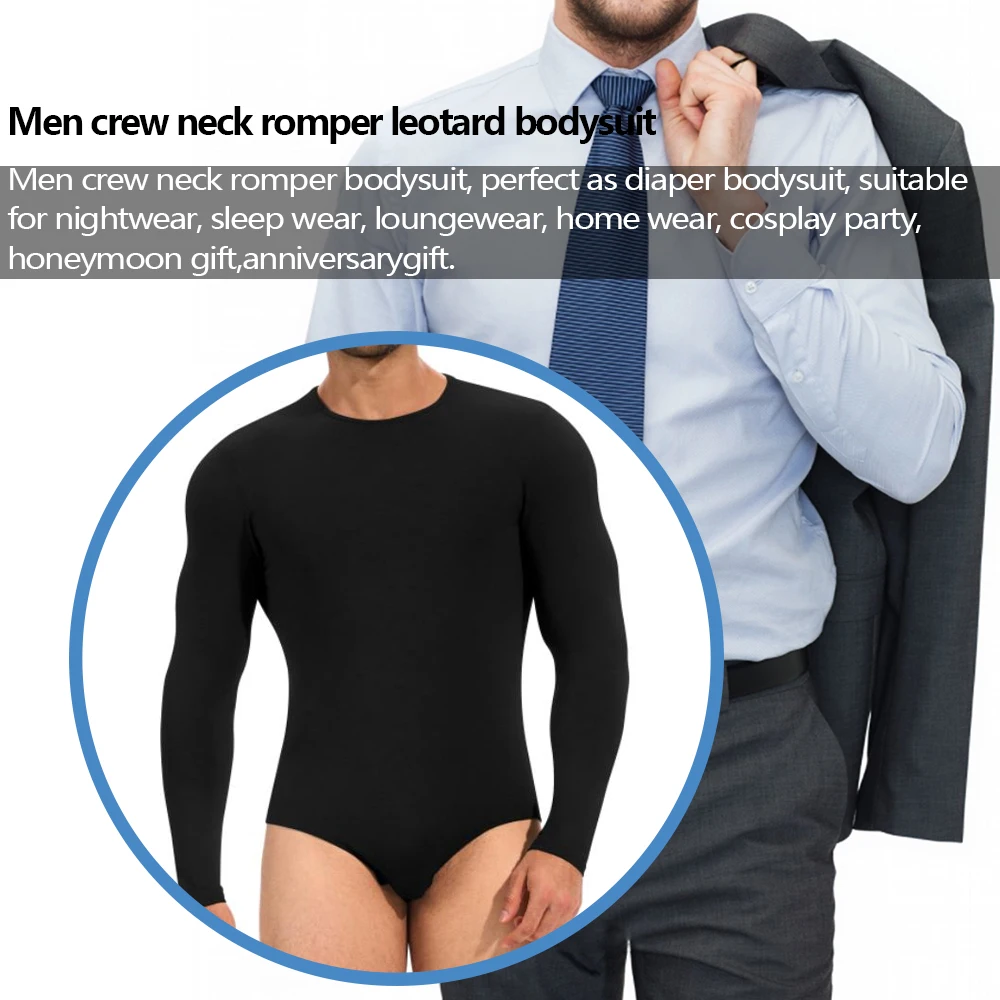 Body moldeador de cuerpo de manga larga para hombre, ropa interior con Control de cuerpo completo, ropa de hogar con cuello redondo, pijamas, entrenador de cintura
