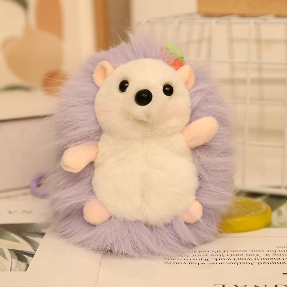

PP Cotton Hedgehog Doll Keychain Stuffed Animal Lifelike Hedgehog Plush Pendant 14cm Kawaii Hedgehog Plush Toy Bag Decoration