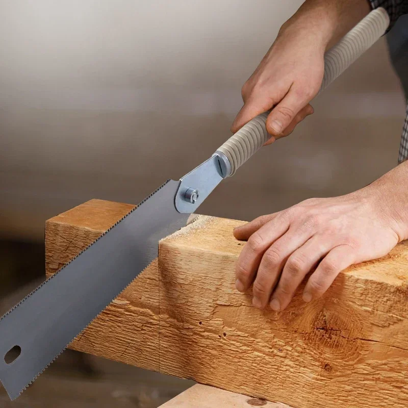 Japanese Style Pull Saw Single/Double Sided Tooth Wood Handle Saw SK5 Steel Flexible Hand Saw Garden Hand Tool for Woodworking