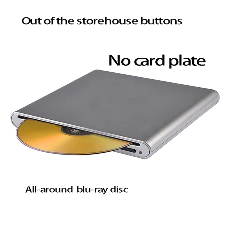 

External Blu-Ray DVD Drive 3D Player USB 3.0 Blu-Ray CD DVD Player Reader for Windows XP/7/8/10 Black jasmine