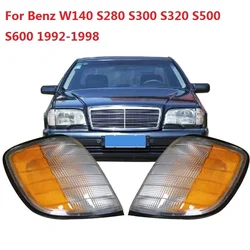 CAPQX USA For Benz W140 S280 S300 S320 S500 S600 1992-98 Front Side Fender Light Corner turn light headlight Marker Signal Lamp