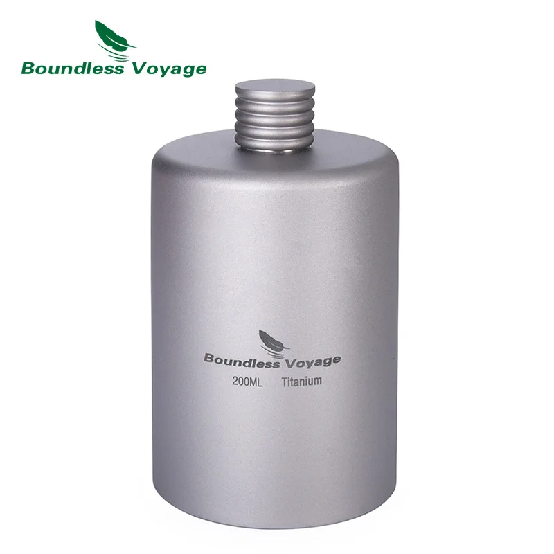 

Boundless Voyage Titanium Flagon 7oz, Portable Camping Alcohol Bottle, Outdoor Picnic Tableware Wine Bottle, Pocket Hip Flask