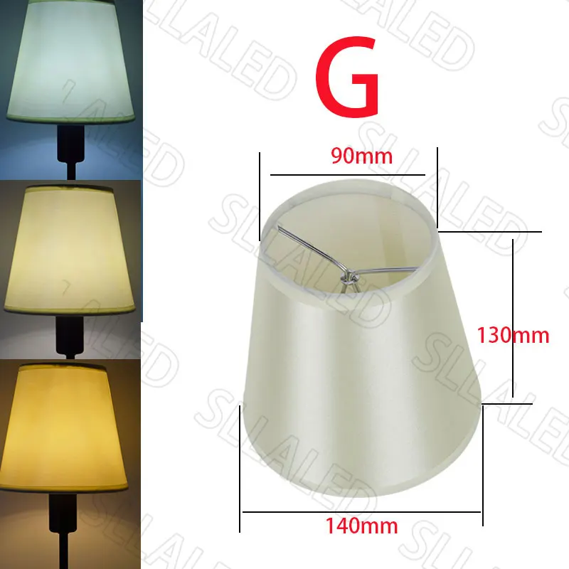 Cloth Table Lamp Shades Home Decor Living Room Light Cover Fabric Lamp Dome Clamp Bulb Fixation For Bedside Lighting