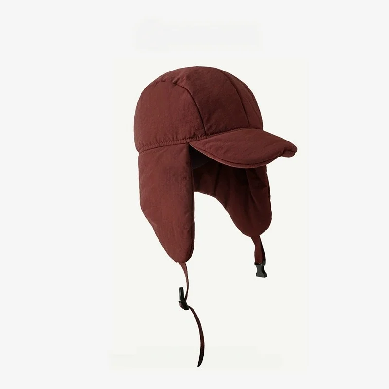 Unisex Winter Quilted Warm Ear-Protecting Pilot Hat, Warm Ear-Protecting Hat, Ski Windproof Hat