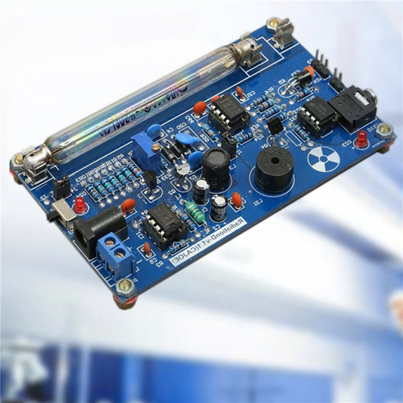

2X DIY Assemble Geiger Counter Kit Counter Module Nuclear Radiation Detector With Sound And Light Alarm-Y47A
