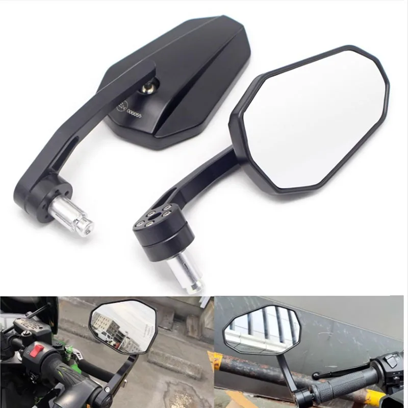 

Motorcycle Mirror End Bar Mirrors Motorbike Accessories7 / 8''CNC 22mm Universal Street & Racing Moto Racing