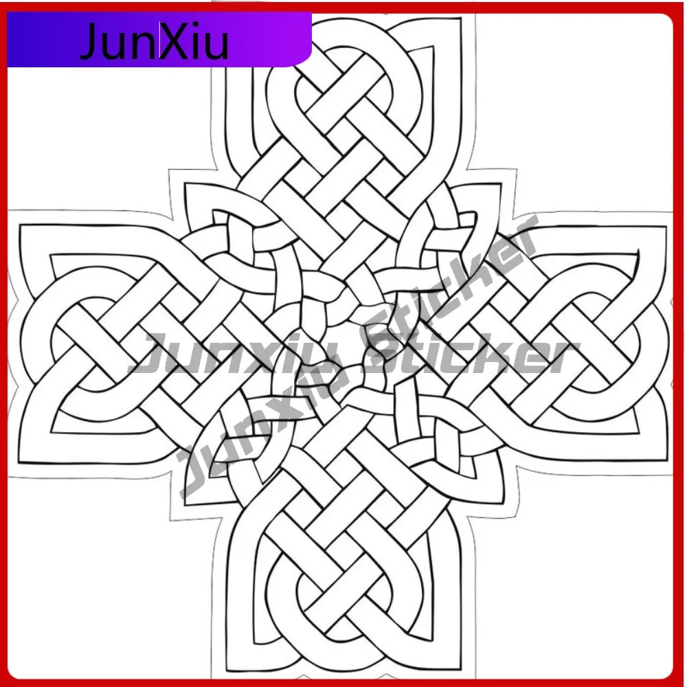 

Celtic Cross White Sticker Funny Cute Truck Wall Waterproof Body Decoration Vinyl Decal For Car Truck SUV Window Bumper Laptop