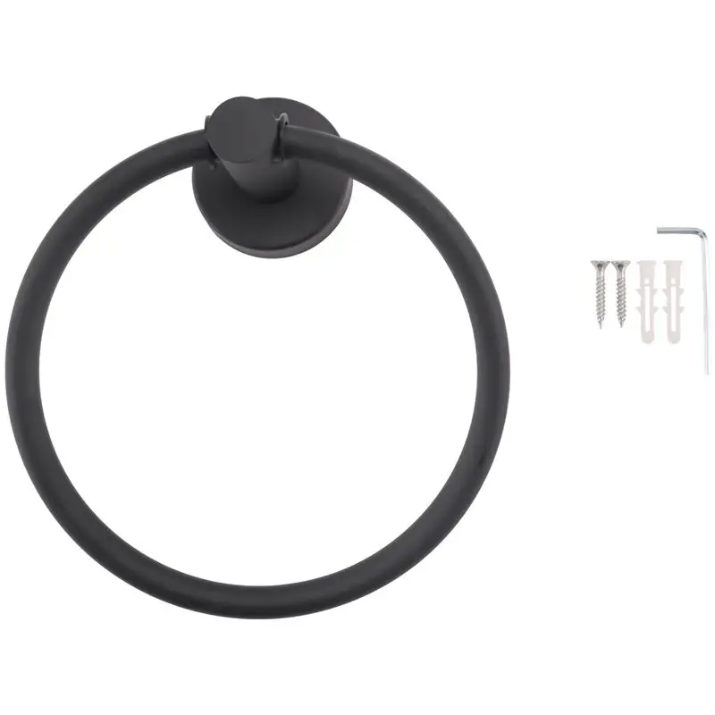 A27F-Towel Ring For Bathroom, Hand Towel Holder Round Towel Hanger Wall Mount 304 Stainless Steel Brushed Finish